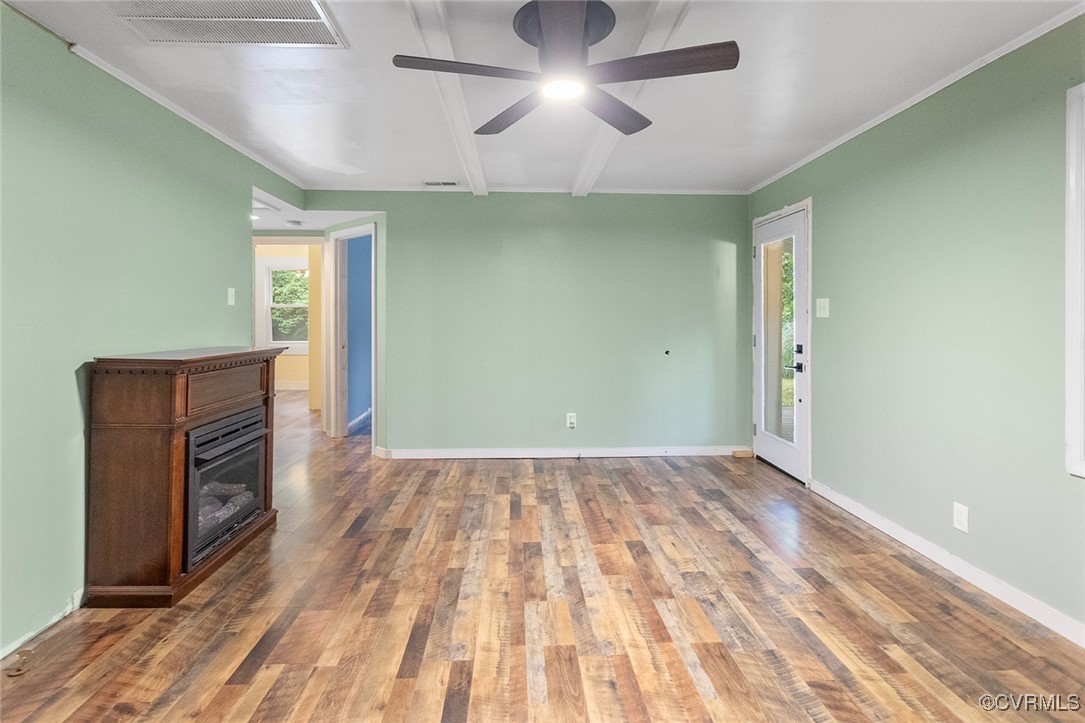 16447 Bullfield Road Doswell, VA 23047 - Photo 4 of 23 Unfurnished living room featuring a fireplace and