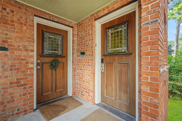a view of front door of house