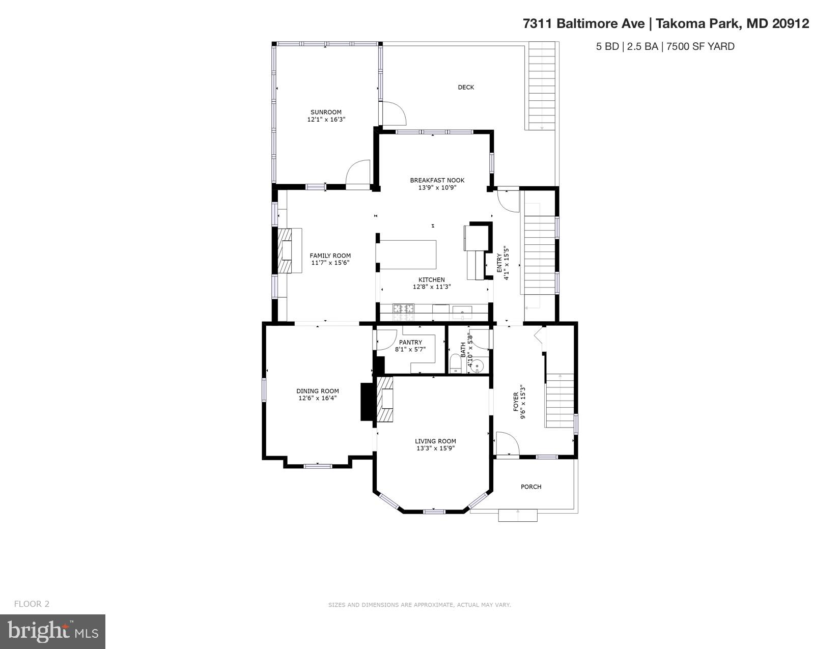 7311 Baltimore Avenue Takoma Park, MD 20912 - Photo 68 of 71 Floor Plan - Main Level
