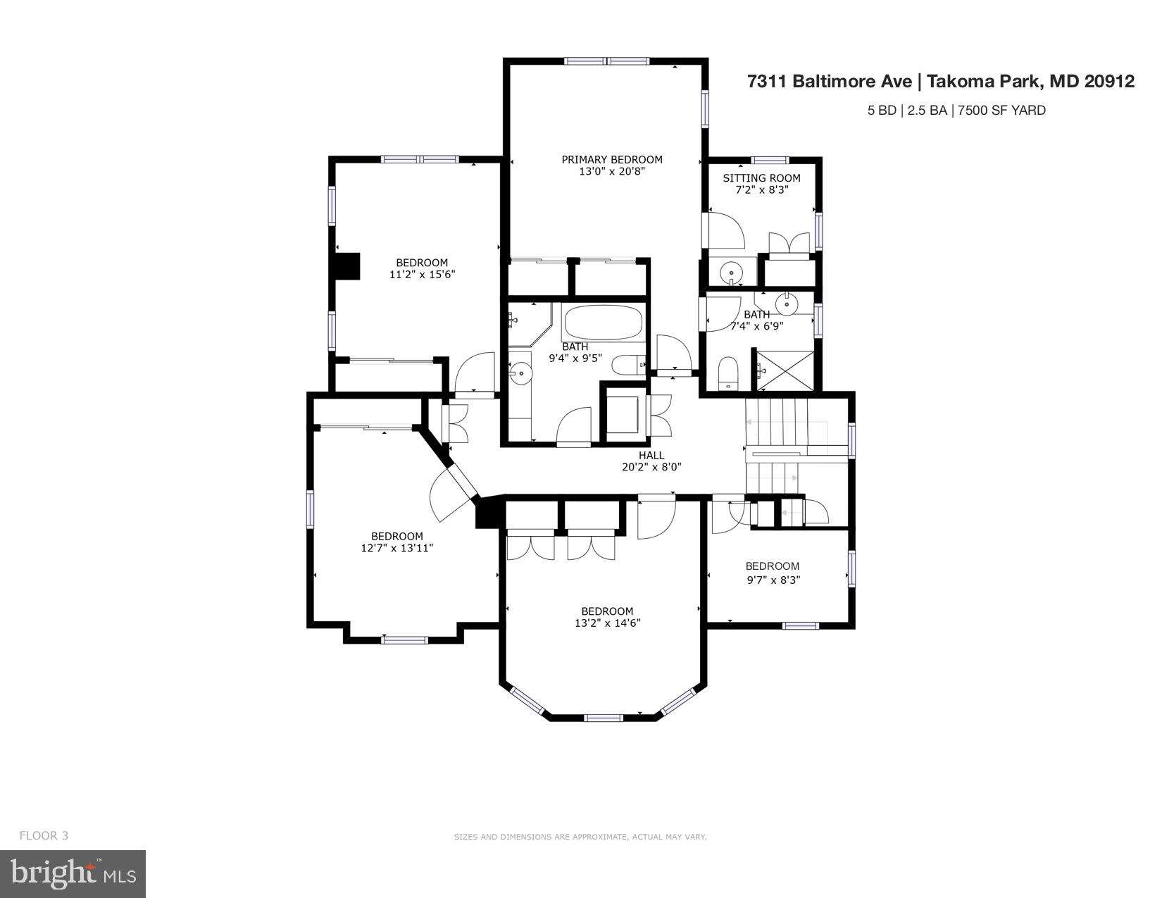 7311 Baltimore Avenue Takoma Park, MD 20912 - Photo 69 of 71 Floor Plan - Upper Level 1
