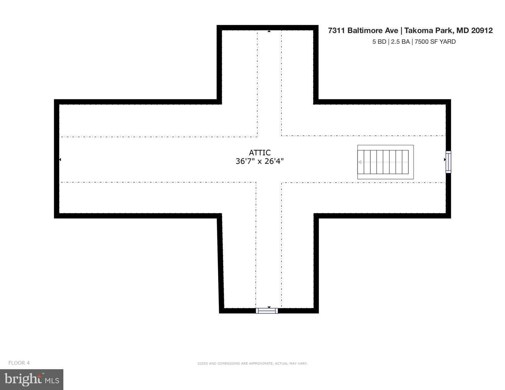 7311 Baltimore Avenue Takoma Park, MD 20912 - Photo 70 of 71 Floor Plan - Attic/Upper Level 2