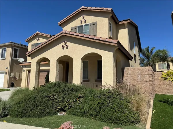 a front view of a house