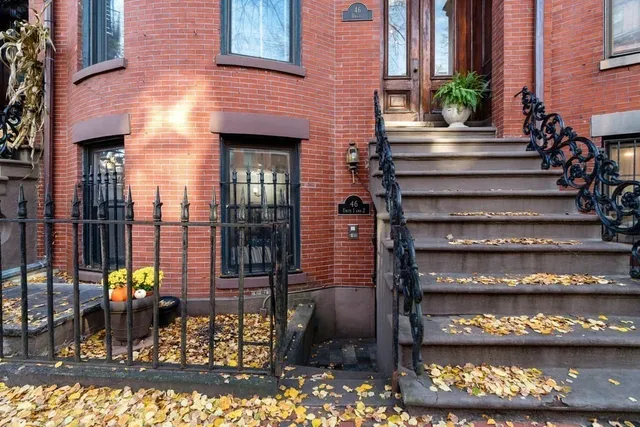 a view of building with bench