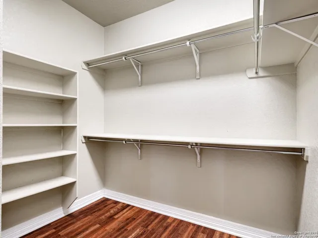 a close view of closet