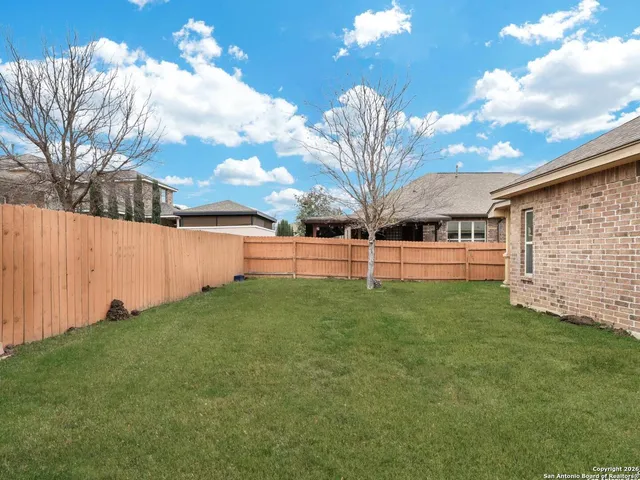 a view of a backyard