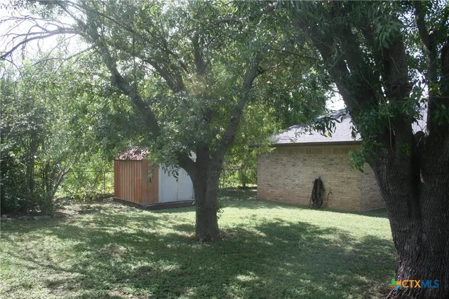 a view of a backyard