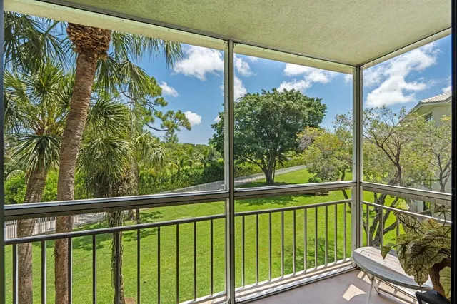 a view of a balcony with a plant