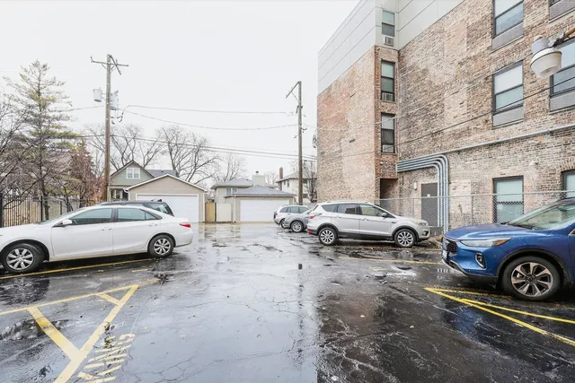 a car parked in front of a building