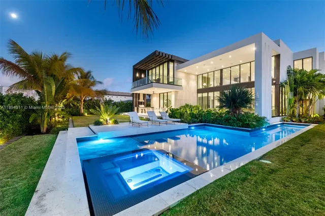 a view of a lake with a house