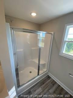 754 Walker (lot 1) Road Rockingham, NC 28379 - Photo 37 of 50 a bathroom with a glass shower door