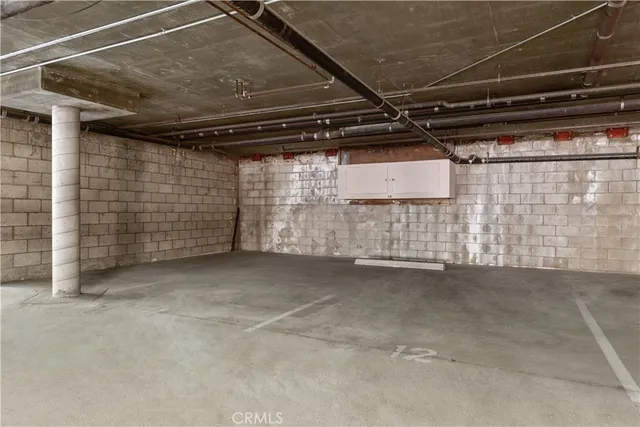 a picture of a bench in a white building