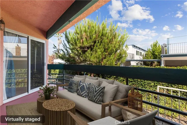 a outdoor living room with furniture