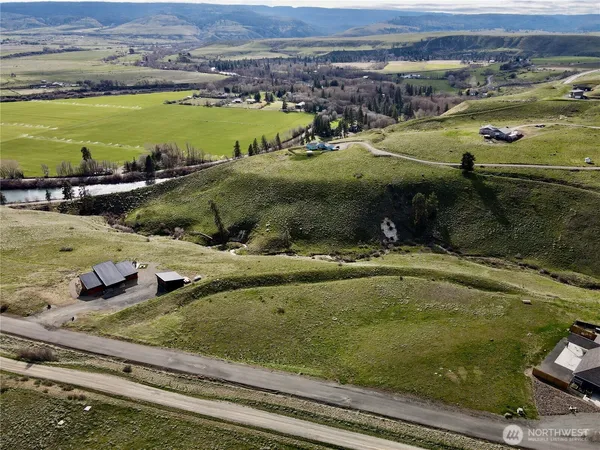 a view of an mountain with a garden