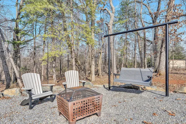 a view of outdoor space with seating