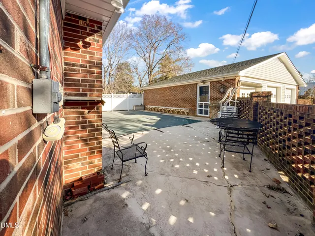 a outdoor space with furniture