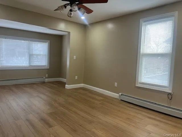 an empty room with a window