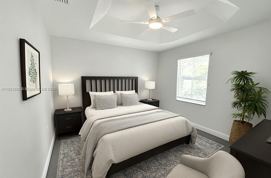 2933 Southeast 2nd Drive, Unit 2 Homestead, FL 33033 - Photo 35 of 38 a bedroom with bed and a window