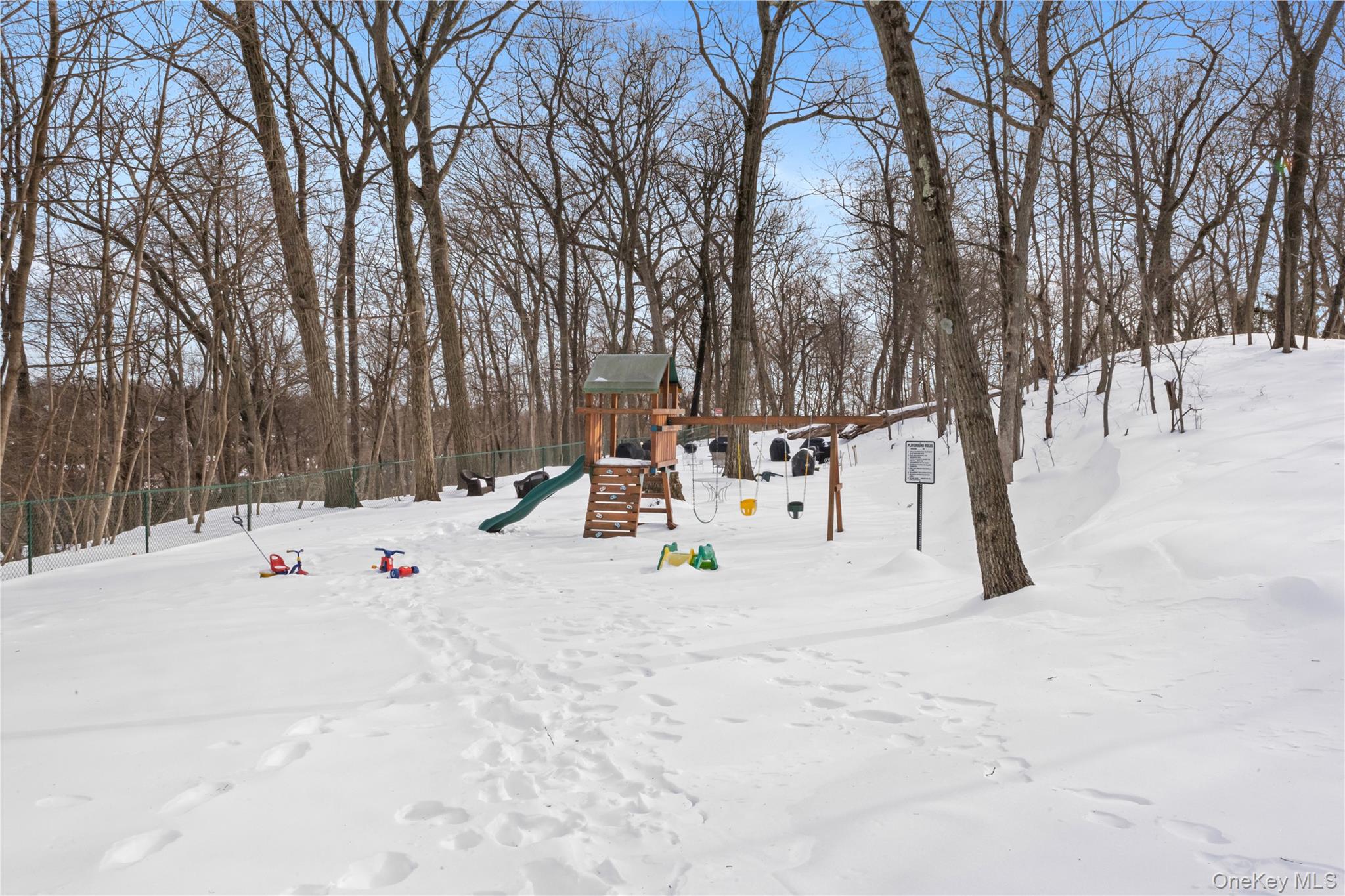 74 Pinewood Road, Unit 2F Hartsdale, NY 10530 - Photo 28 of 29 a view of snow on the road and trees