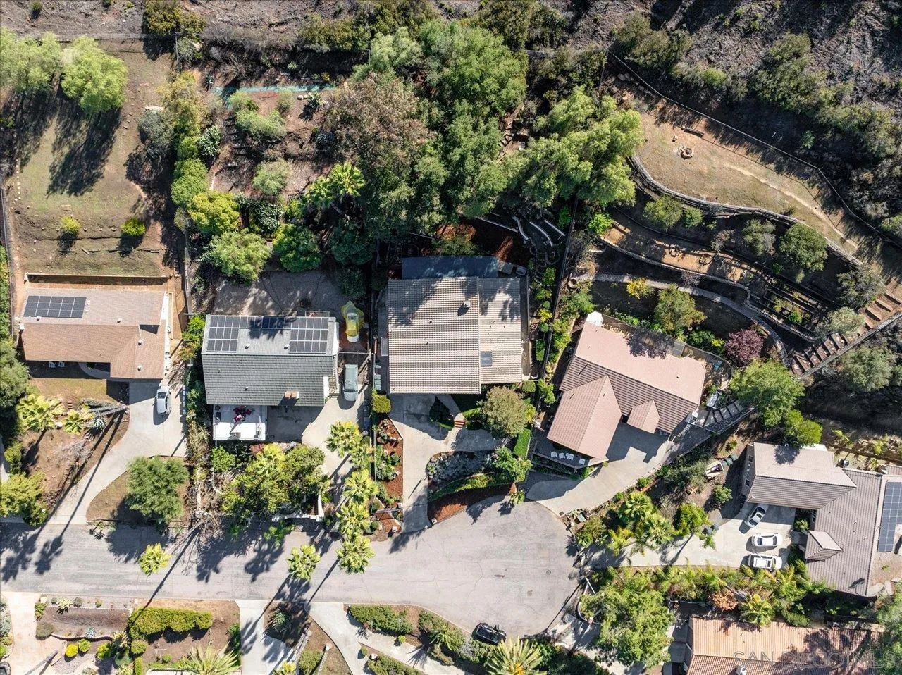 16109 Watt Way Ramona, CA 92065 - Photo 36 of 51 an aerial view of a house with garden space and street view