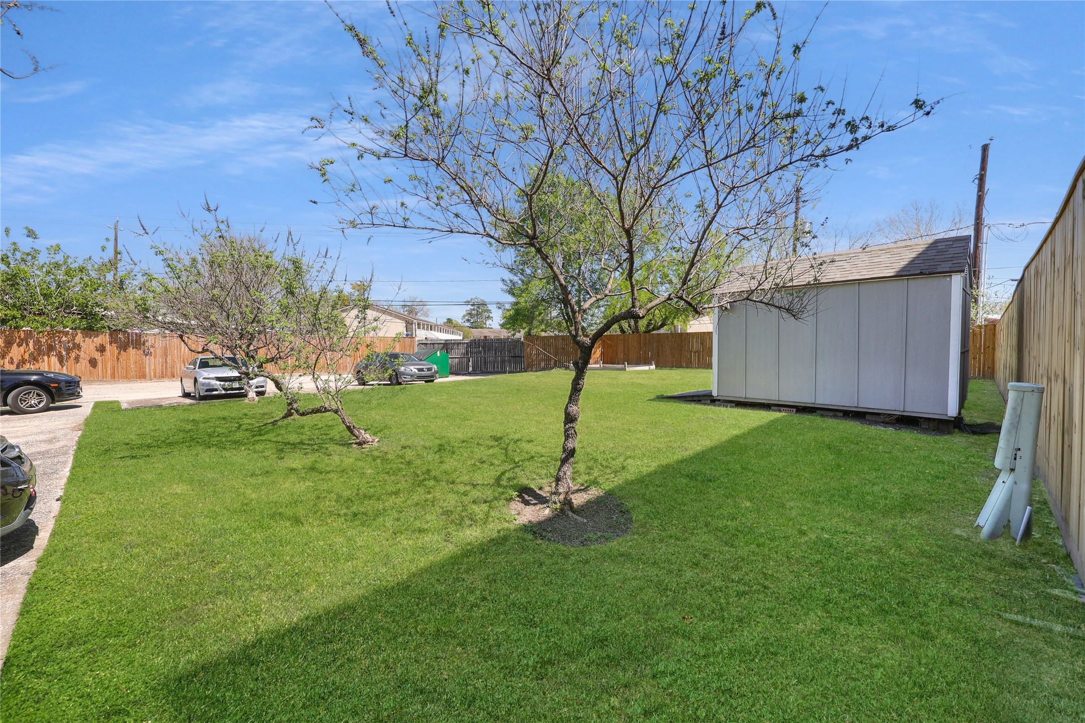 4501 North Main Street Houston, TX 77009 - Photo 5 of 12 a view of a backyard with large trees
