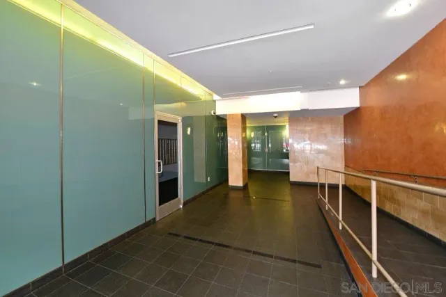 a view of a indoor garage