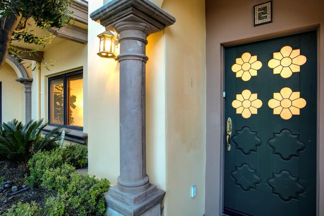 a front view of a house