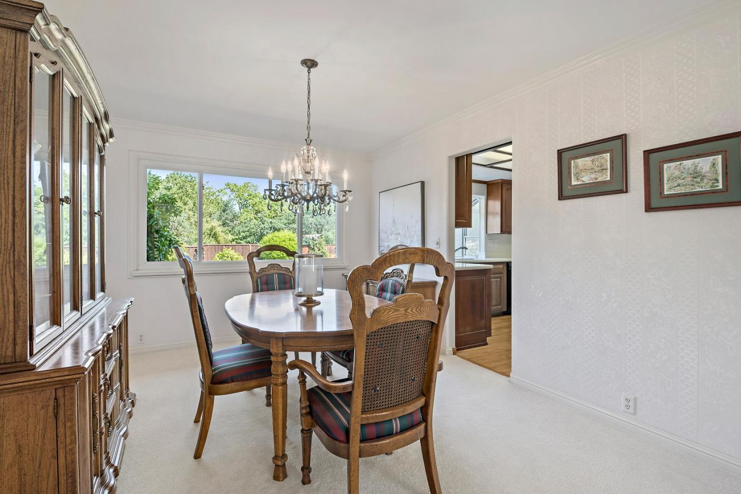 7126 Brooktree Way San Jose, CA 95120 - Photo 5 of 15 a view of a dining room with furniture window and chandelier