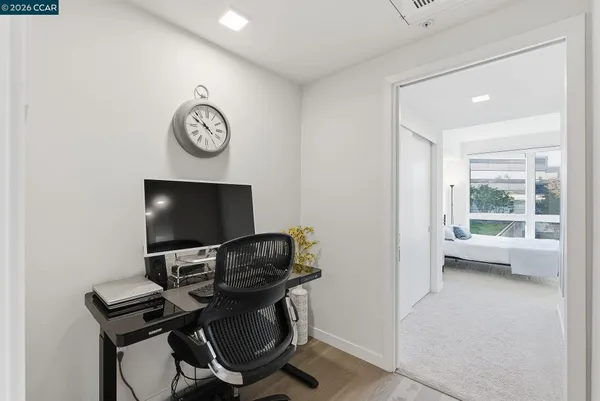 a view of a workspace with a window
