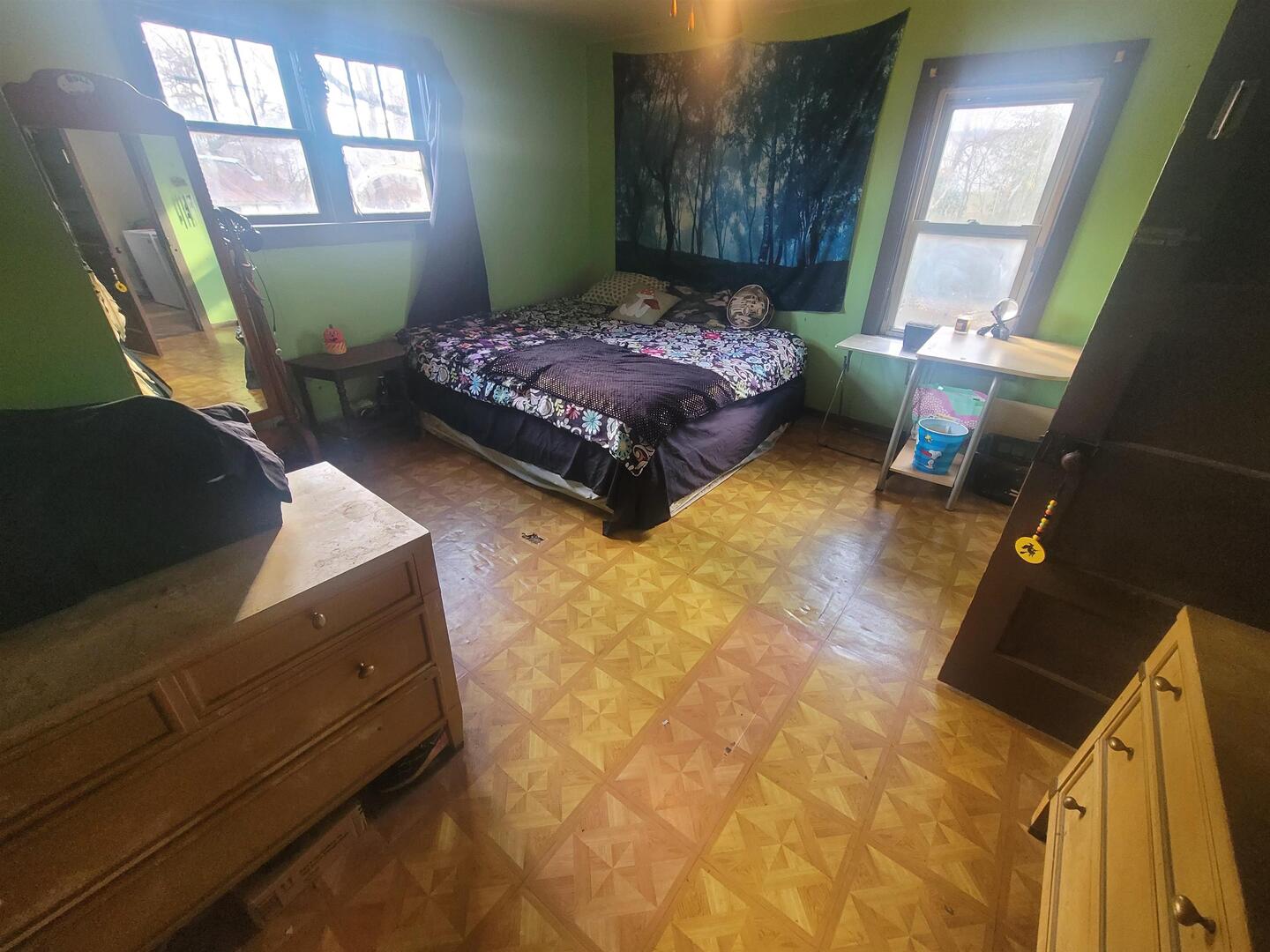 108 North Walnut Street McLeansboro, IL 62859 - Photo 12 of 25 a bedroom with bed and a window