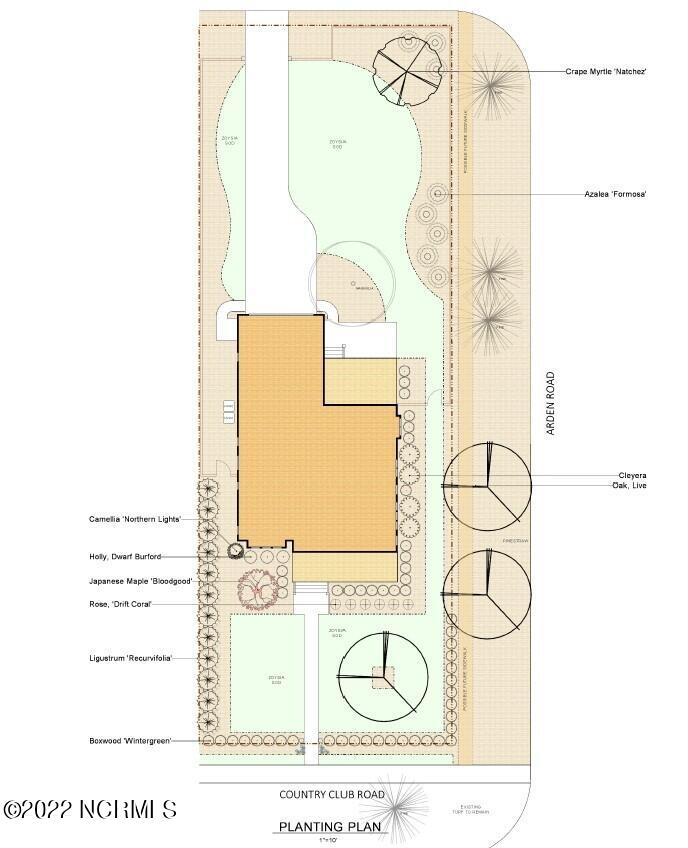 1121 Country Club Road Wilmington, NC 28403 - Photo 69 of 70 landscape plan