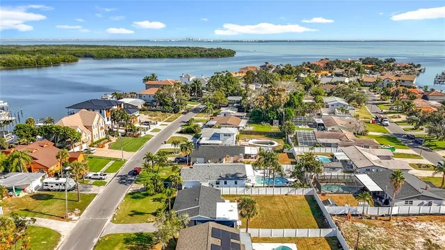 an aerial view of a city