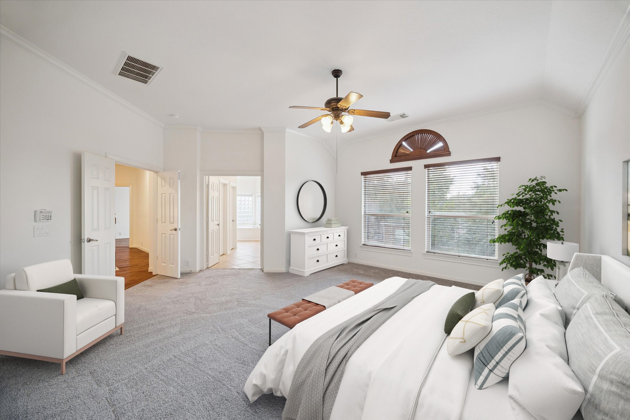 7211 Diamond Falls Lane Spring, TX 77389 - Photo 14 of 29 Generously sized primary retreat with double doors leading to the ensuite bath. This picture is virtually staged.