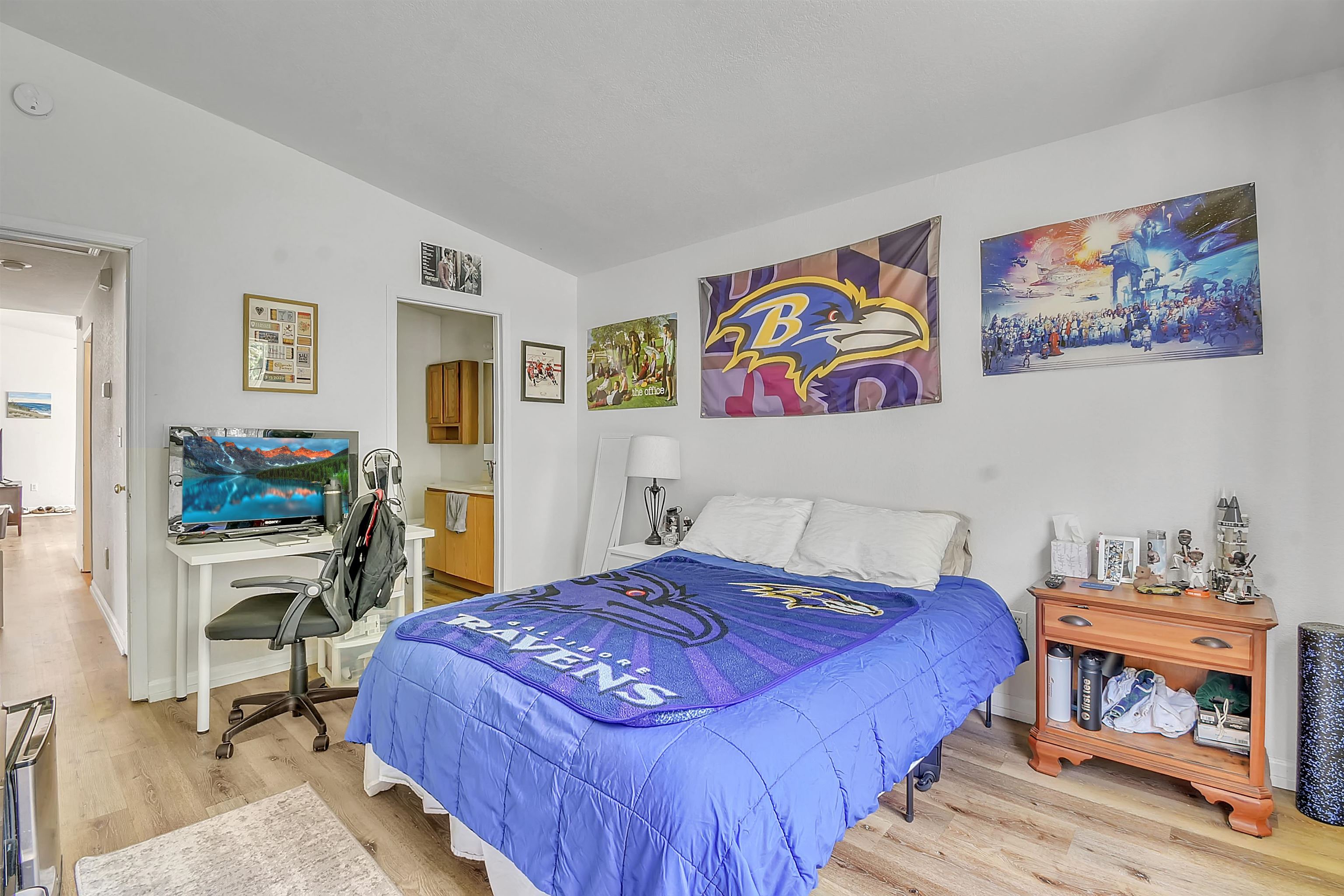 67 Anderson Street St. Augustine, FL 32084 - Photo 17 of 22 a bedroom with a bed and a workspace