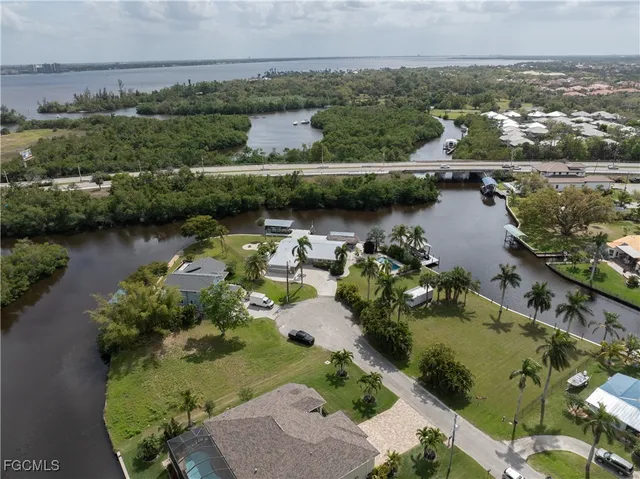 an aerial view of river residential house with outdoor space
