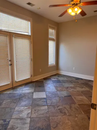 a close up view of a closet