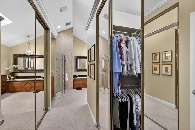 a view of a golf course with a lake