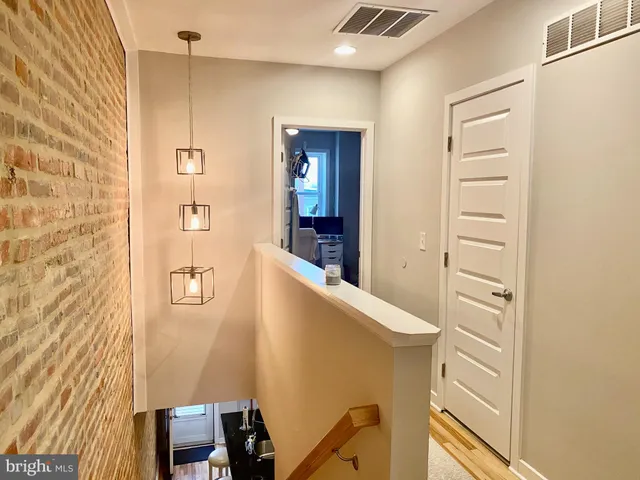 a view of hallway with stairs