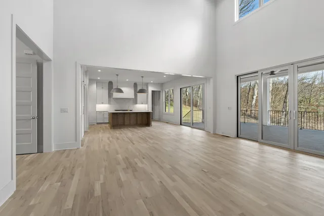a view of hallway with washer and dryer