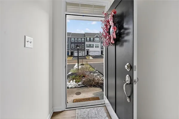 a glass door with a glass door