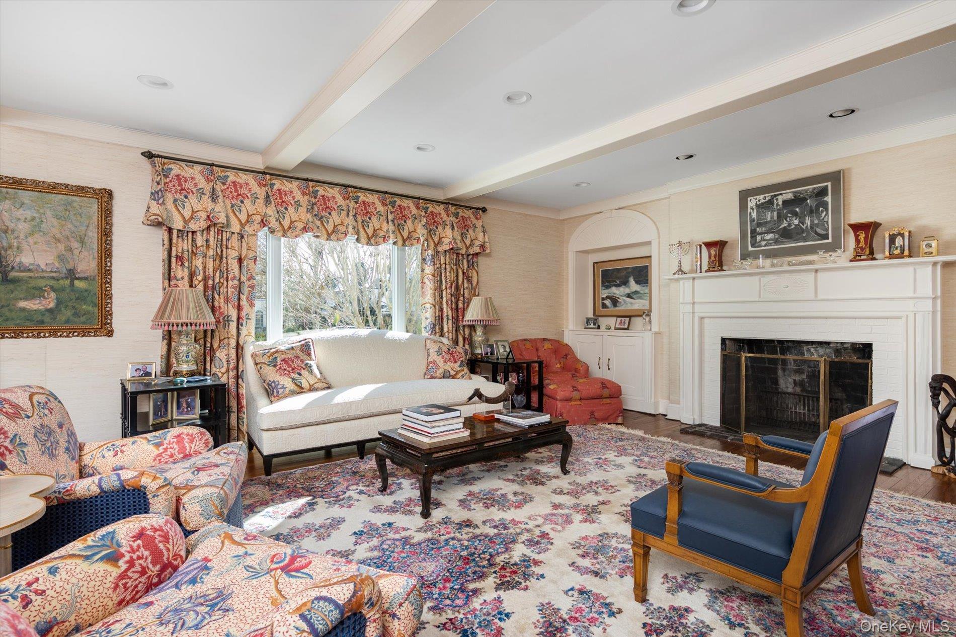 19 Amherst Road Great Neck, NY 11021 - Photo 3 of 28 with ffireplace, hardwood floors, high lights