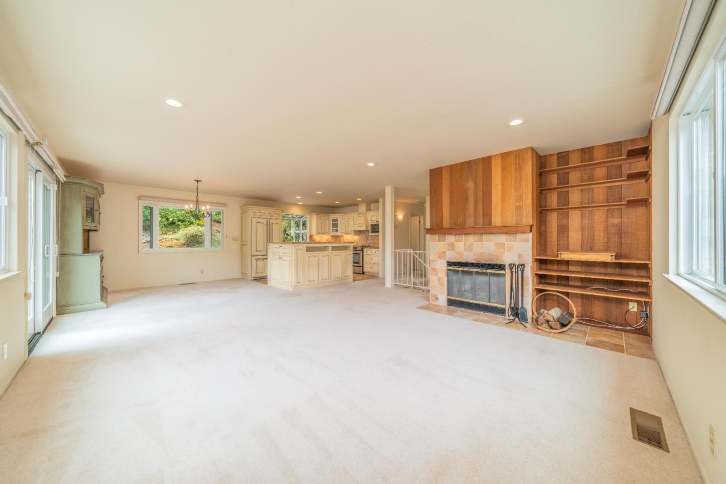 533 La Honda Drive Aptos, CA 95003 - Photo 19 of 44 a view of a livingroom with furniture and a fireplace
