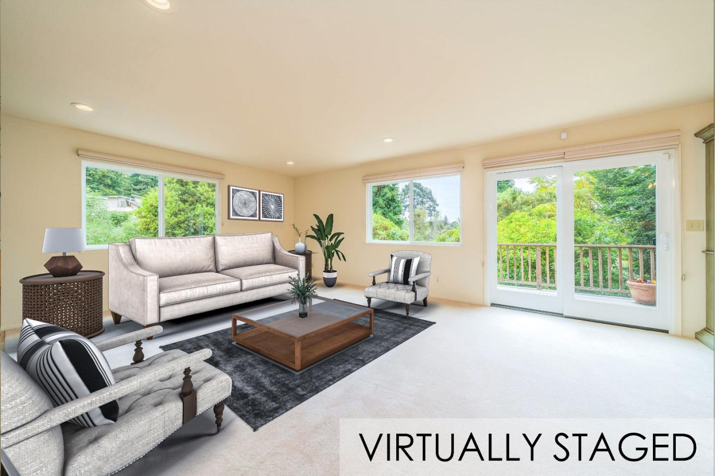 533 La Honda Drive Aptos, CA 95003 - Photo 20 of 44 a living room with furniture and a large window