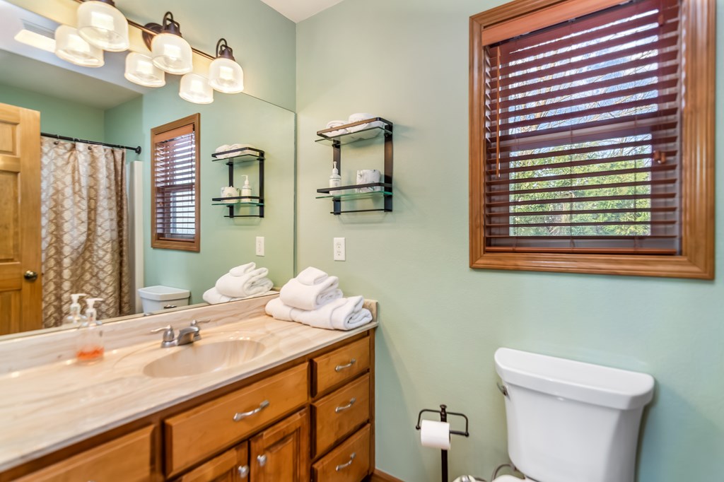 62 Trophy Buck Point Murphy, NC 28906 - Photo 21 of 46 a bathroom with a sink vanity and a mirror