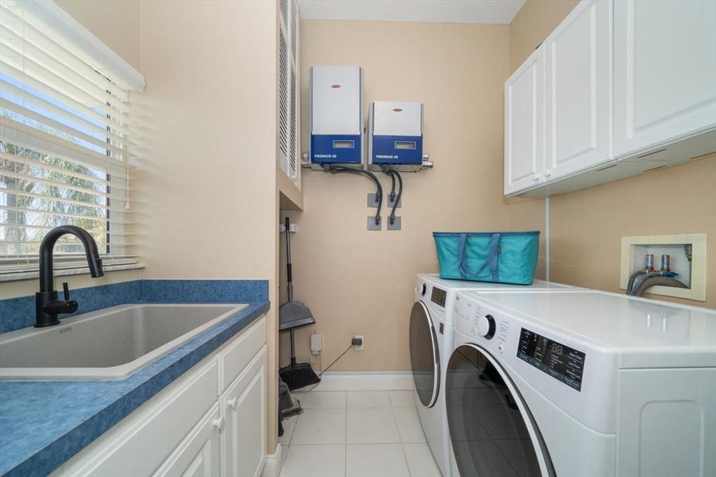 3339 Seaway Drive New Port Richey, FL 34652 - Photo 24 of 48 a utility room with sink dryer and washer