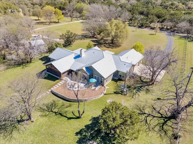 a view of a lake with houses