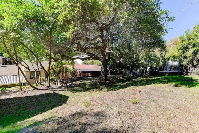 a view of outdoor space with garden