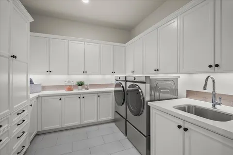 a view of balcony and dining room with furniture