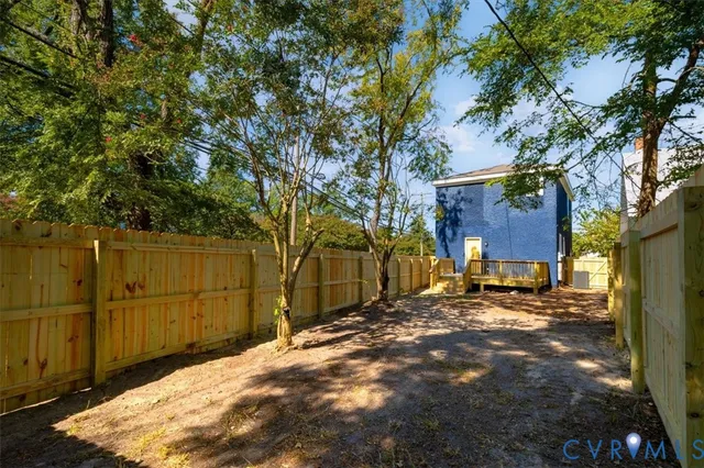 a backyard of a house