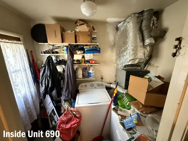 a room with storage and utility