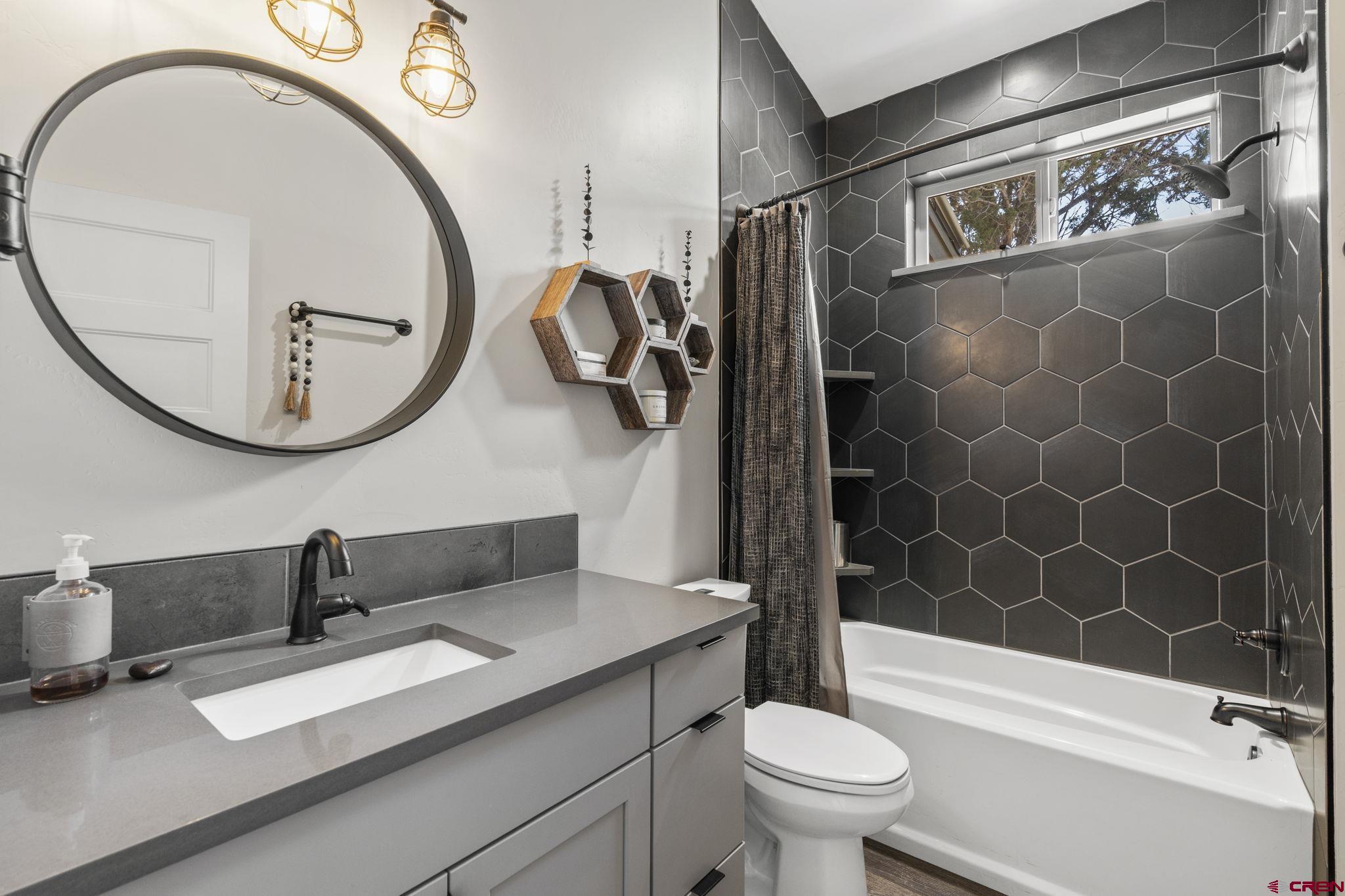 68 Cody Road Durango, CO 81303 - Photo 7 of 45 a bathroom with a sink a toilet and a mirror